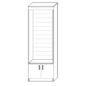 Витрина аптечная с экономпанелями без стекла ВАЭ 01