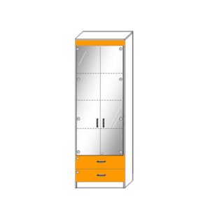 Витрина торговая со стеклом ВТС-04